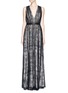 Main View - Click To Enlarge - ALICE & OLIVIA - 'Sybil' plunge V-neck lace maxi dress