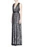 Figure View - Click To Enlarge - ALICE & OLIVIA - 'Sybil' plunge V-neck lace maxi dress
