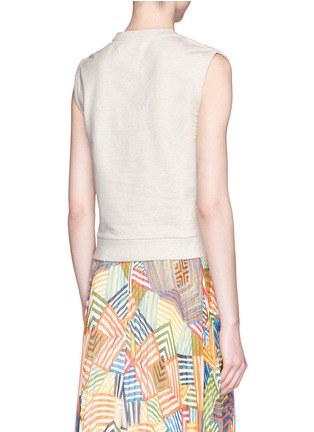 Back View - Click To Enlarge - ALICE & OLIVIA - 'Beryl' embroidered front sleeveless sweatshirt