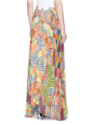 Back View - Click To Enlarge - ALICE & OLIVIA - 'Shannon' multi stripe pleat maxi skirt