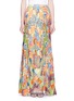 Main View - Click To Enlarge - ALICE & OLIVIA - 'Shannon' multi stripe pleat maxi skirt