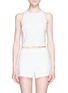 Main View - Click To Enlarge - ALICE & OLIVIA - 'Tamra' eyelet lace cropped top