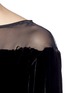 Detail View - Click To Enlarge - MS MIN - Devoré velvet sheer silk top