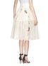 Back View - Click To Enlarge - MS MIN - Koi print organza chiffon combo skirt