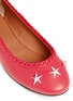 Detail View - Click To Enlarge - GIVENCHY - Star stud whipstitch leather ballerina flats