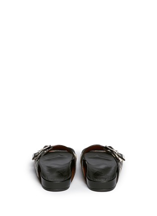 Back View - Click To Enlarge - GIVENCHY - Magnolia moth print leather sandals
