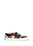 Main View - Click To Enlarge - GIVENCHY - Magnolia moth print leather slip-ons