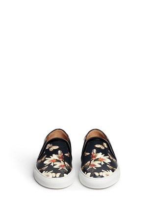Figure View - Click To Enlarge - GIVENCHY - Magnolia moth print leather slip-ons