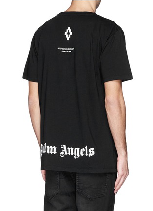 Back View - Click To Enlarge - MARCELO BURLON - 'Palm Angels' hands print T-shirt and book set