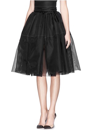 Front View - Click To Enlarge - MS MIN - High waist silk gauze flare skirt