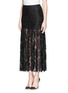 Front View - Click To Enlarge - MS MIN - Lacquer lace long pleat skirt