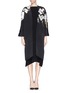 Main View - Click To Enlarge - MS MIN - 'Met Ball' floral embroidery scuba knit coat