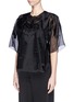 Front View - Click To Enlarge - MS MIN - Lion embroidery silk gauze top