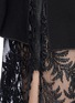 Detail View - Click To Enlarge - MS MIN - Lacquer lace underlay crepe peplum skirt