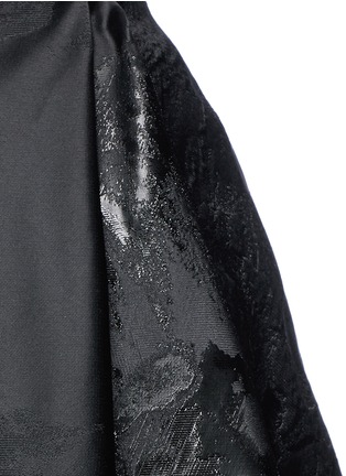 Detail View - Click To Enlarge - MS MIN - 'Spread Ink' Lurex-silk jacquard flare skirt