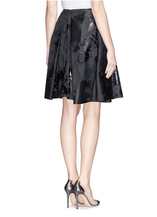 Back View - Click To Enlarge - MS MIN - 'Spread Ink' Lurex-silk jacquard flare skirt
