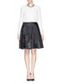 Figure View - Click To Enlarge - MS MIN - 'Spread Ink' Lurex-silk jacquard flare skirt