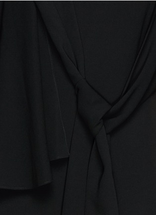Detail View - Click To Enlarge - MC Q - Tie front drape back dress