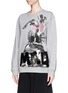 Front View - Click To Enlarge - MC Q - Collage bunny print sweatshirt