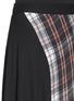 Detail View - Click To Enlarge - MC Q - Tartan panel asymmetric silk skirt