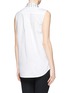 Back View - Click To Enlarge - MC Q - Metal grommet sleeveless cotton shirt