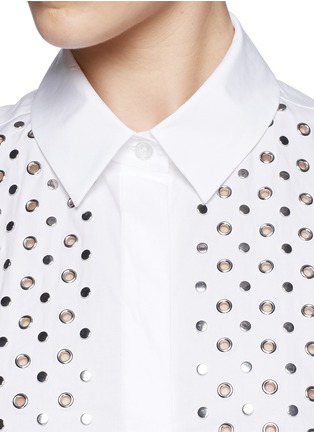 Detail View - Click To Enlarge - MC Q - Stud bib poplin shirt dress
