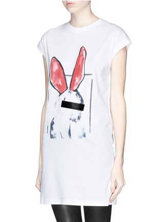 Front View - Click To Enlarge - MC Q - Blinded bunny print tank top