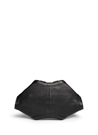 Back View - Click To Enlarge - ALEXANDER MCQUEEN - 'De Manta' grainy leather clutch