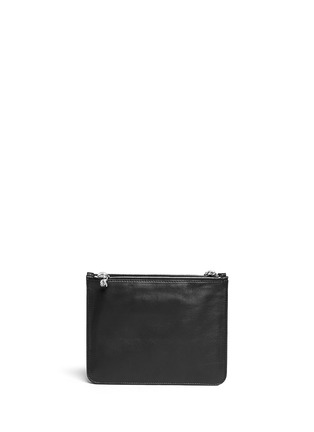 Back View - Click To Enlarge - ALEXANDER MCQUEEN - 'Bysin' facet stud double zip leather pouch
