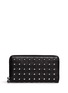Back View - Click To Enlarge - ALEXANDER MCQUEEN - Skull stud leather continental wallet