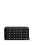 Main View - Click To Enlarge - ALEXANDER MCQUEEN - Skull stud leather continental wallet