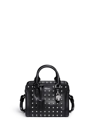 Main View - Click To Enlarge - ALEXANDER MCQUEEN - 'Padlock' small studded leather tote