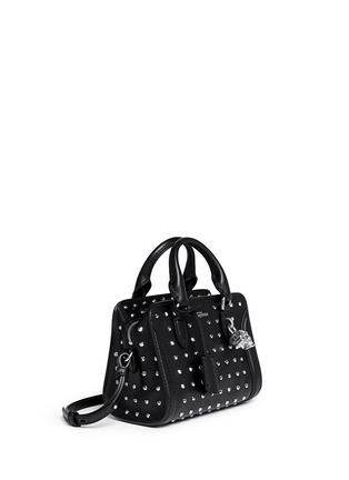 Figure View - Click To Enlarge - ALEXANDER MCQUEEN - 'Padlock' small studded leather tote