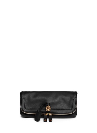 Main View - Click To Enlarge - ALEXANDER MCQUEEN - 'Padlock' leather clutch