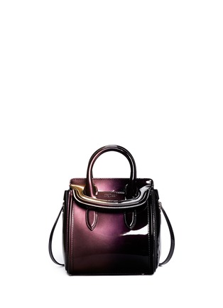 Main View - Click To Enlarge - ALEXANDER MCQUEEN - 'Heroine' mini iridescent effect patent leather satchel