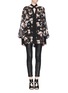 Figure View - Click To Enlarge - GIVENCHY - Magnolia moth print cross necktie blouse