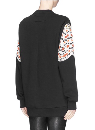 Back View - Click To Enlarge - GIVENCHY - Oversized satin butterfly wing sweatshirt