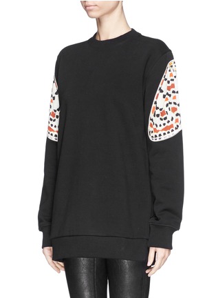 Front View - Click To Enlarge - GIVENCHY - Oversized satin butterfly wing sweatshirt
