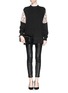 Figure View - Click To Enlarge - GIVENCHY - Oversized satin butterfly wing sweatshirt