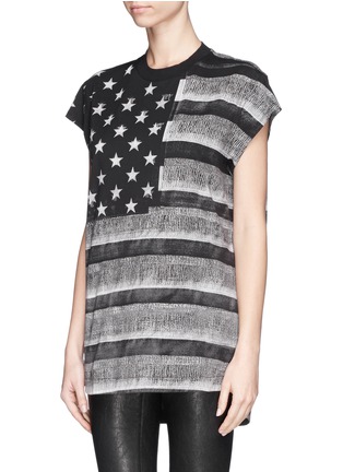 Front View - Click To Enlarge - GIVENCHY - American flag photo print tank top