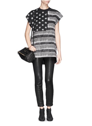 Figure View - Click To Enlarge - GIVENCHY - American flag photo print tank top