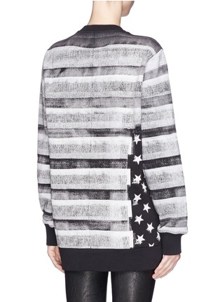 Back View - Click To Enlarge - GIVENCHY - American flag photo print sweatshirt
