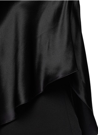 Detail View - Click To Enlarge - GIVENCHY - Silk satin drape knit top
