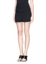 Front View - Click To Enlarge - GIVENCHY - Double cuff skirt back crepe shorts