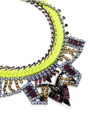 Detail View - Click To Enlarge - JOOMI LIM - 'Rebel Romance' cotton braid crystal necklace