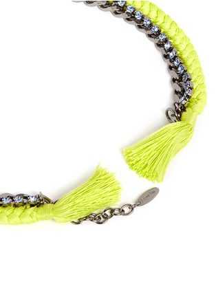Detail View - Click To Enlarge - JOOMI LIM - 'Rebel Romance' cotton braid crystal necklace