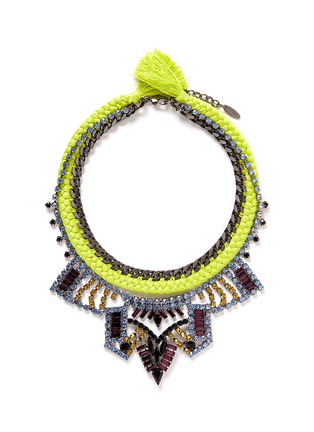Main View - Click To Enlarge - JOOMI LIM - 'Rebel Romance' cotton braid crystal necklace