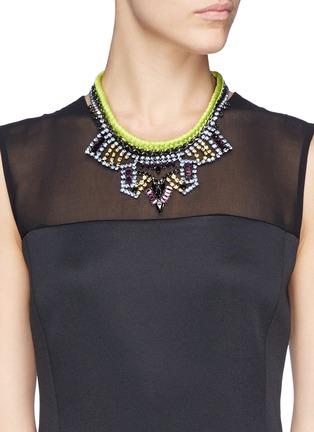 Figure View - Click To Enlarge - JOOMI LIM - 'Rebel Romance' cotton braid crystal necklace