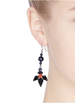 Figure View - Click To Enlarge - JOOMI LIM - 'Rebel Romance' pearl crystal drop earrings