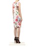 Back View - Click To Enlarge - ST. JOHN - Stretch-silk floral-printed dress